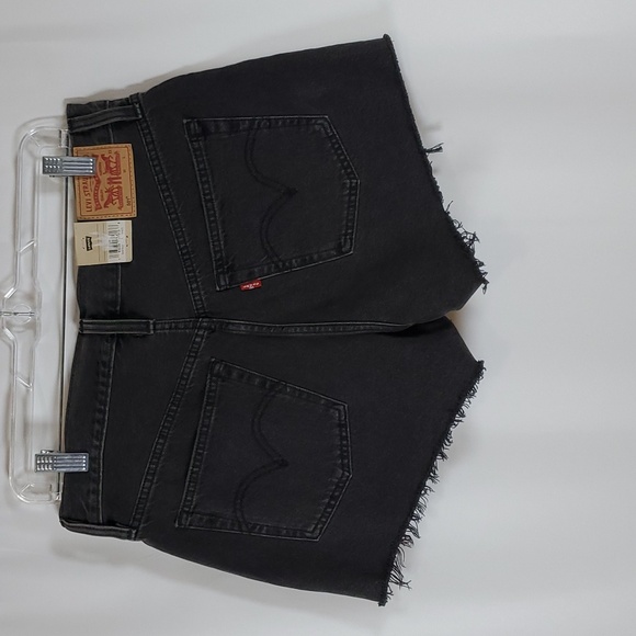 Levi's Woman's Original Git High-Rise Jean Shorts ~ Lunar Black - Picture 6 of 9
